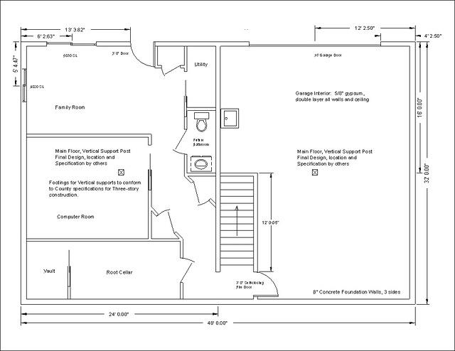 Basement Plan View